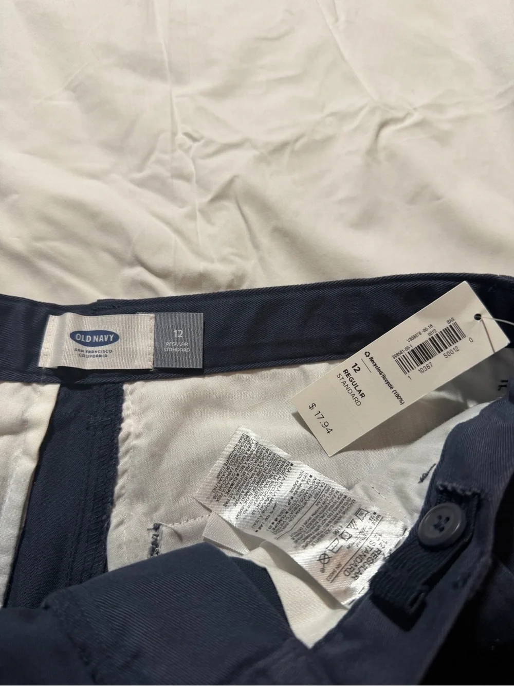 NWT old navy Boys Size 12 Navy School Uniform Shorts